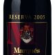 Marqués de Cáceres, Reserva